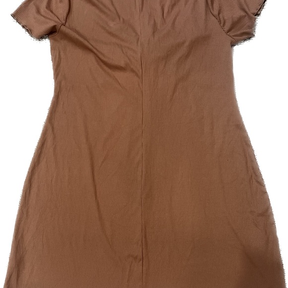 Nordstrom BP -Tie-Front Lettuce Edge Ribbed Mini Dress -Size: XL - New With Tags - Picture 6 of 6